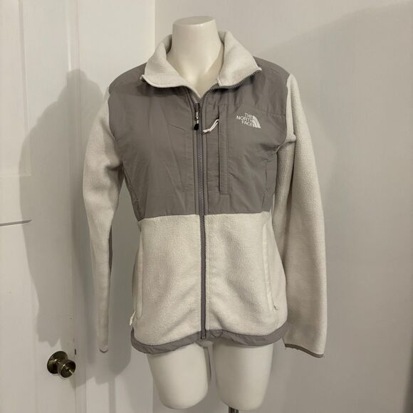 The North Face size Medium White Fleece Zip up Jacket - Picture 1 of 7